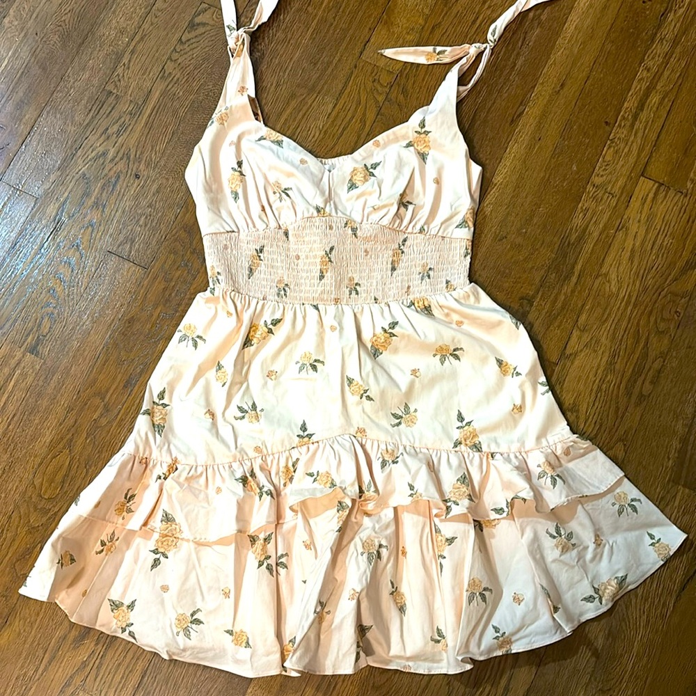 Floral Feminine Dress, Size Medium, Super Cute & Great Condition! Backyard Roses
